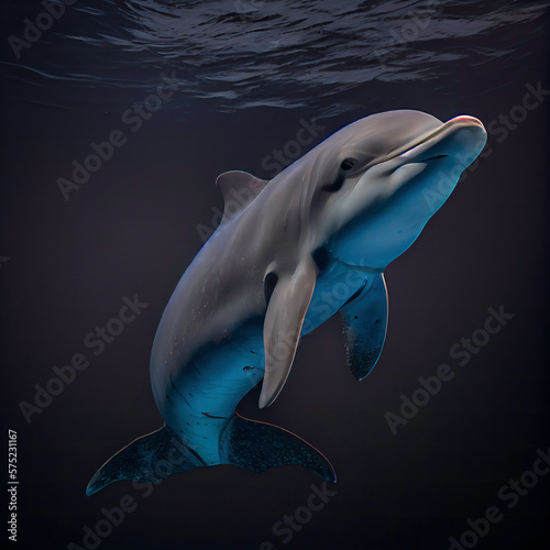 Print op canvas bottlenose dolphin