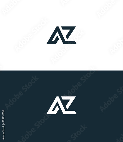 AZ, ZA letter logo design template elements. Modern abstract digital alphabet letter logo. Vector illustration. New Modern logo.