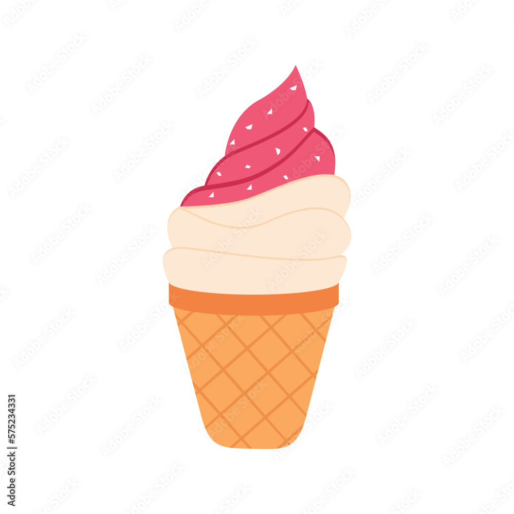 cute cartoon ice creams. ice cream and dessert icon