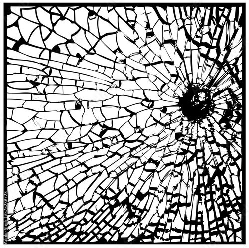 shattered window