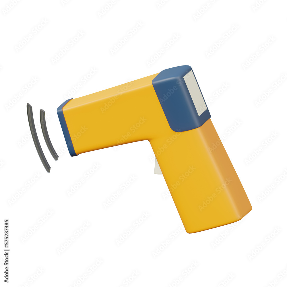 3D Forehead Thermometer Icon Measure Body temperature First Aid