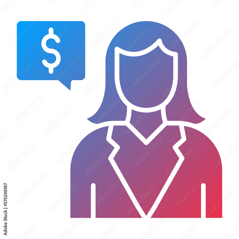 Fototapeta premium Vector Design Female Advisor Icon Style