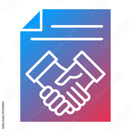 Vector Design Agreement Icon Style