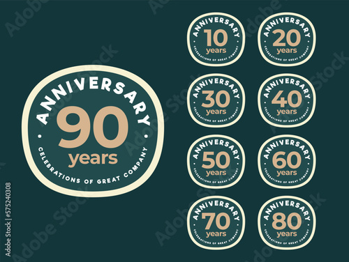 anniversary celebrations Logo Colletions Template 