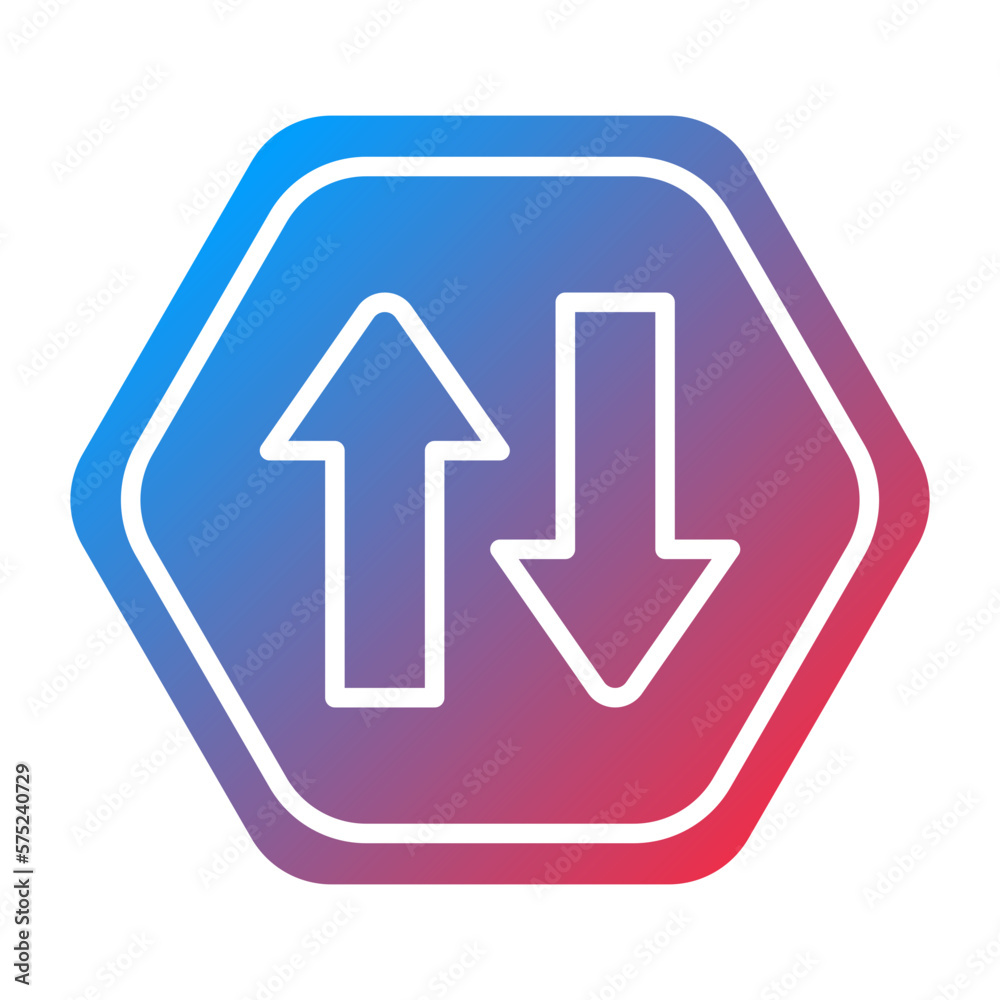 Vector Design Two Way Icon Style Vector Design Two Way Icon Style