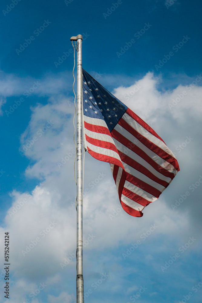 American flag blowing in the wind American flag blowing in the wind