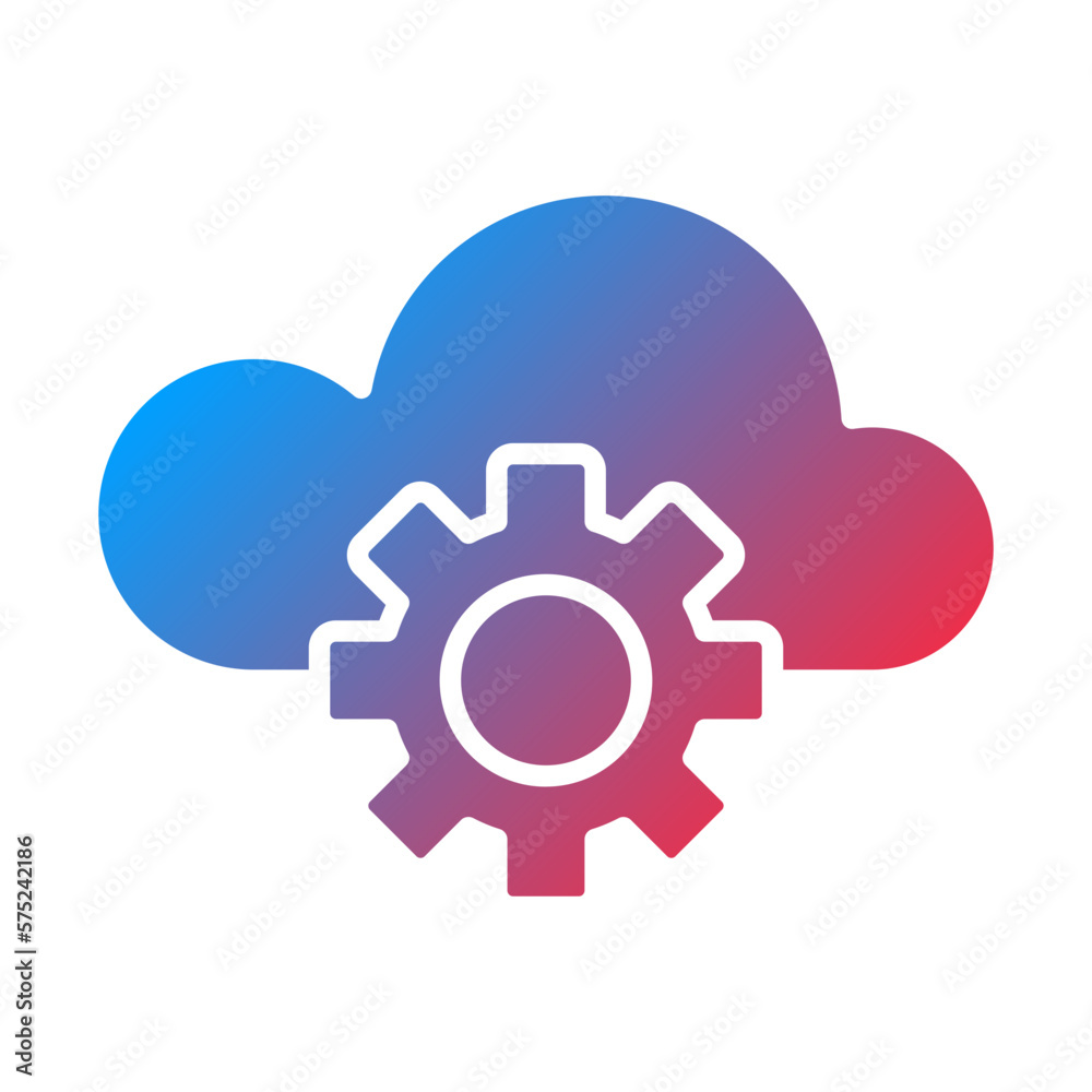 Vector Design Cloud Settings Icon Style Vector Design Cloud Settings Icon Style