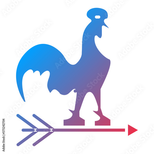 Vector Design Weathercock Icon Style