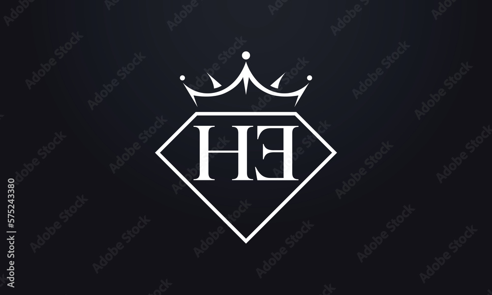 Diamond crown vector. Luxury queen logo for jewelry vector with letters Diamond crown vector. Luxury queen logo for jewelry vector with letters