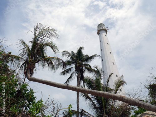 Lighthouse in the middle of the jungle in an tropical island