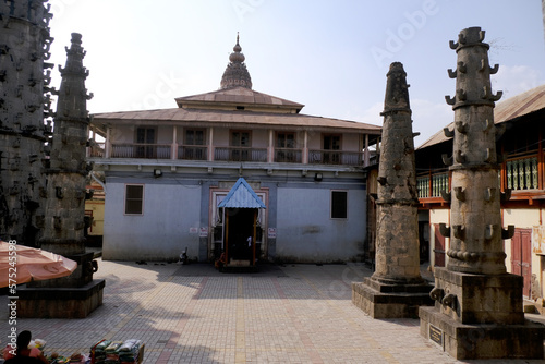 31 January 2023, Yamai Temple complex of the palace in Aundh Gaon (Village) Satara, Maharashtra, India. Aundh is popularly known as Bhavani Museum.  photo