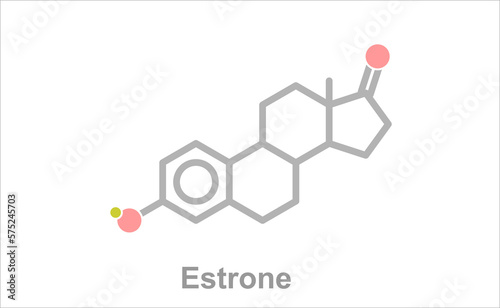 Simplified formula icon of estrone.