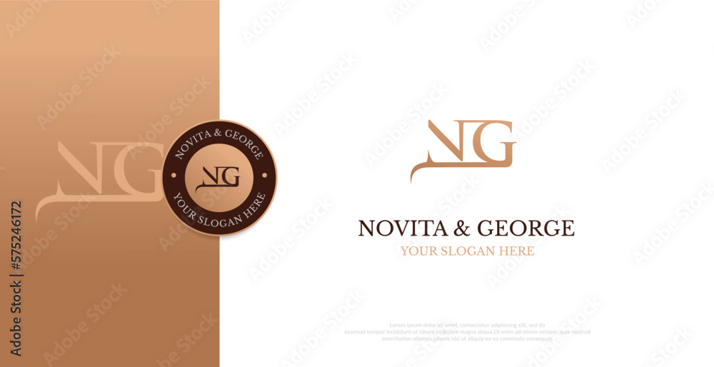 Initial NG Logo Design Vector