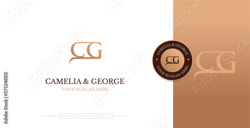 Initial CG Logo Design Vector