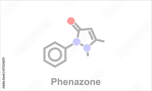 Simplified formula icon of phenazone.
