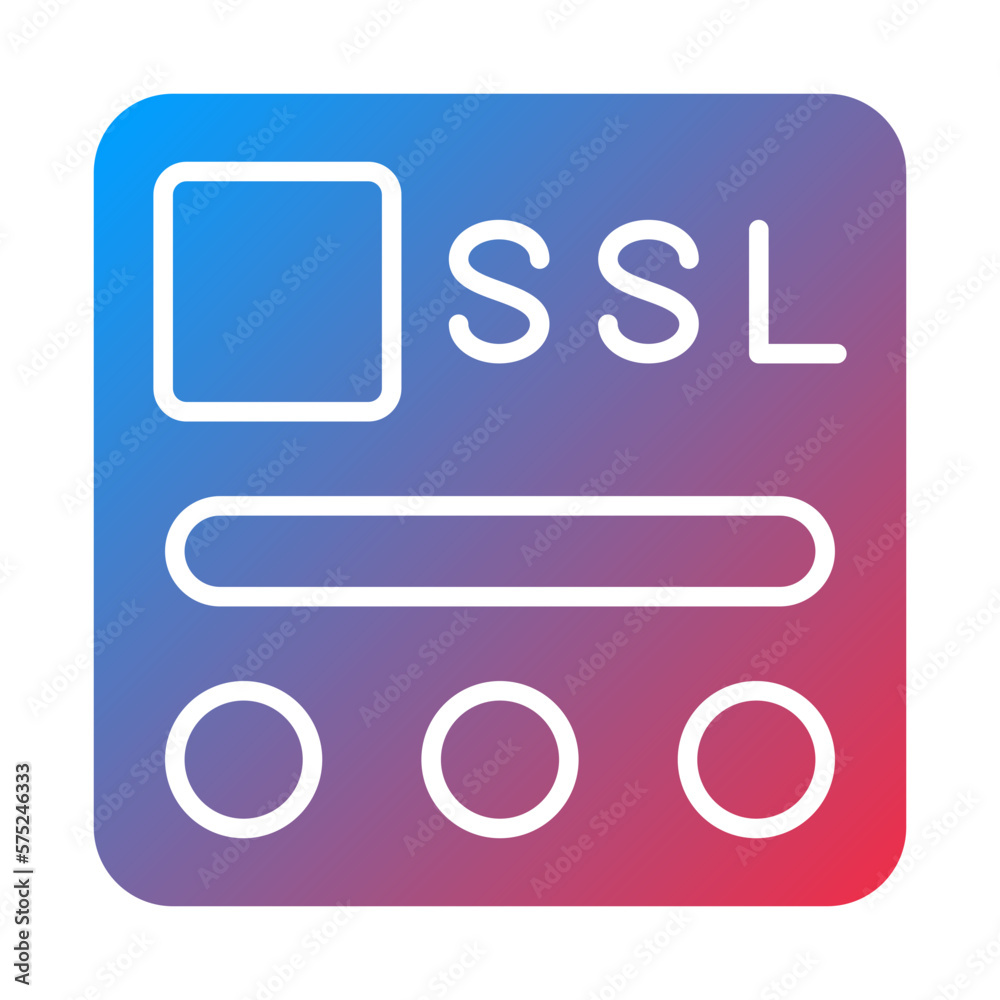 Vector Design SSL File Icon Style Vector Design SSL File Icon Style