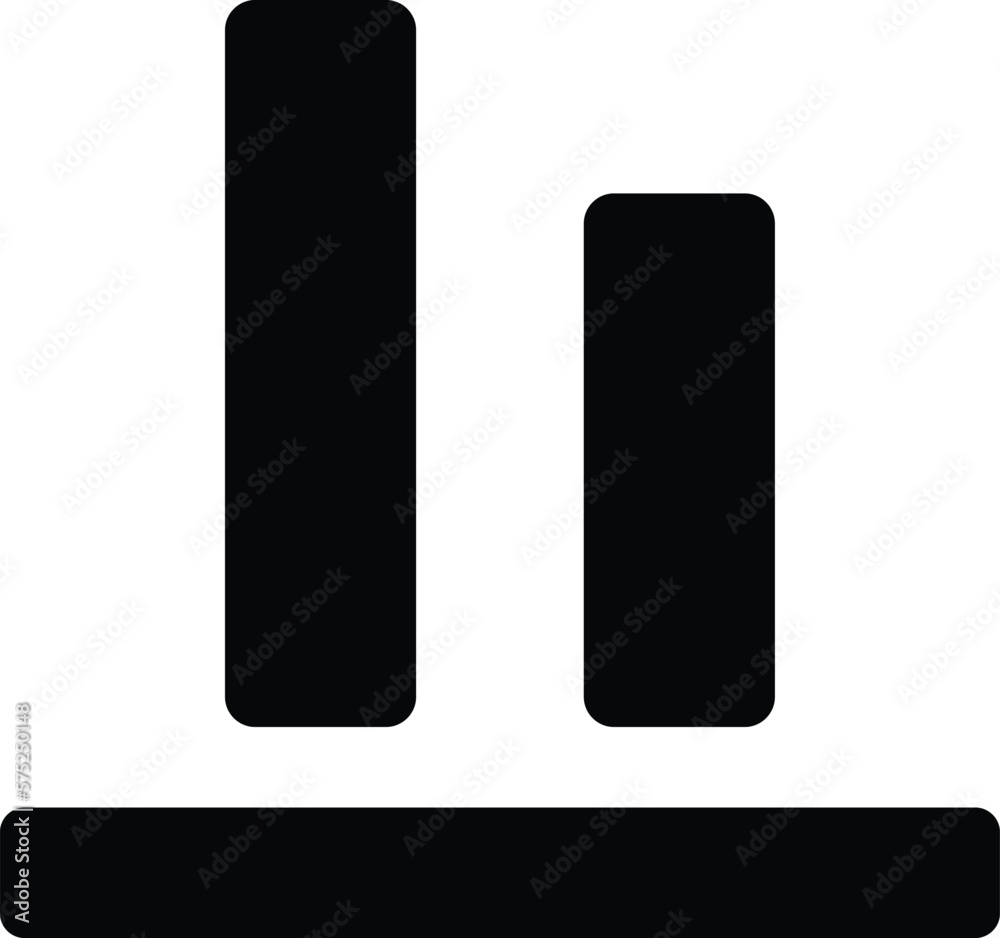 Bottom alignment Vector Icon Design Illustration Bottom alignment Vector Icon Design Illustration