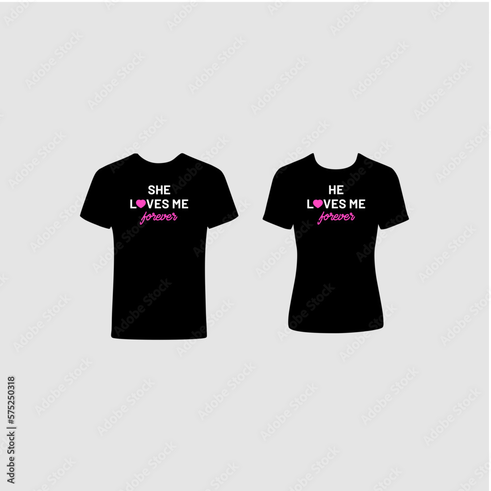 Naklejka premium t-shirt couple design