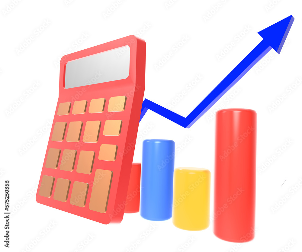 Calculator,Business cost on display calculator ,arrow on chart this growth of business cost financial,3d render,concept cost of business,on white background ,accounting concept Calculator,Business cost on display calculator ,arrow on chart this growth of business cost financial,3d render,concept cost of business,on white background ,accounting concept