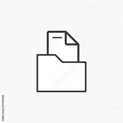 Sign Icon File Illustration for Graphic, User Interface design and Web design.Vector Icon Folder, Document Grey Icons Sticker Web