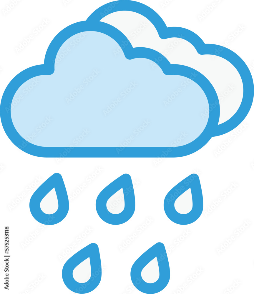 Heavy Rain Vector Icon Design Illustration Heavy Rain Vector Icon Design Illustration