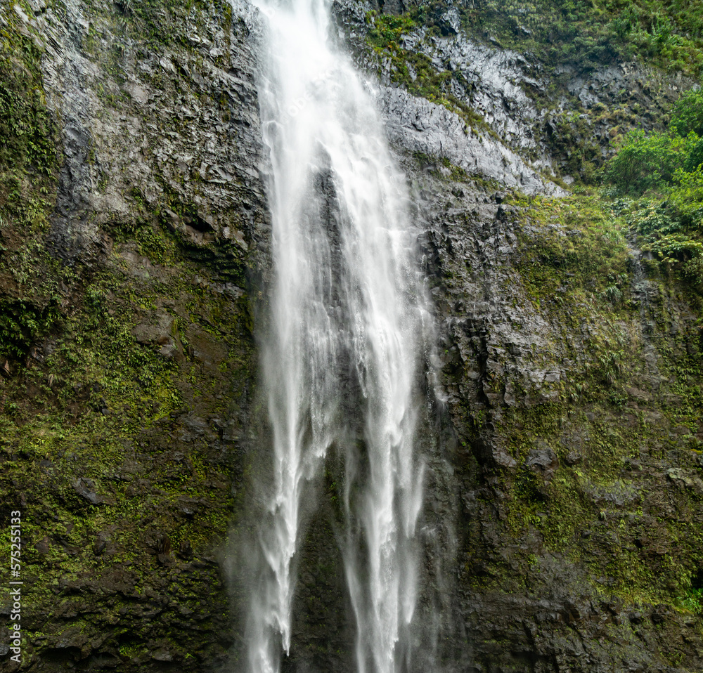 The Hanakapiai Falls in Kauai, Hawaii The Hanakapiai Falls in Kauai, Hawaii