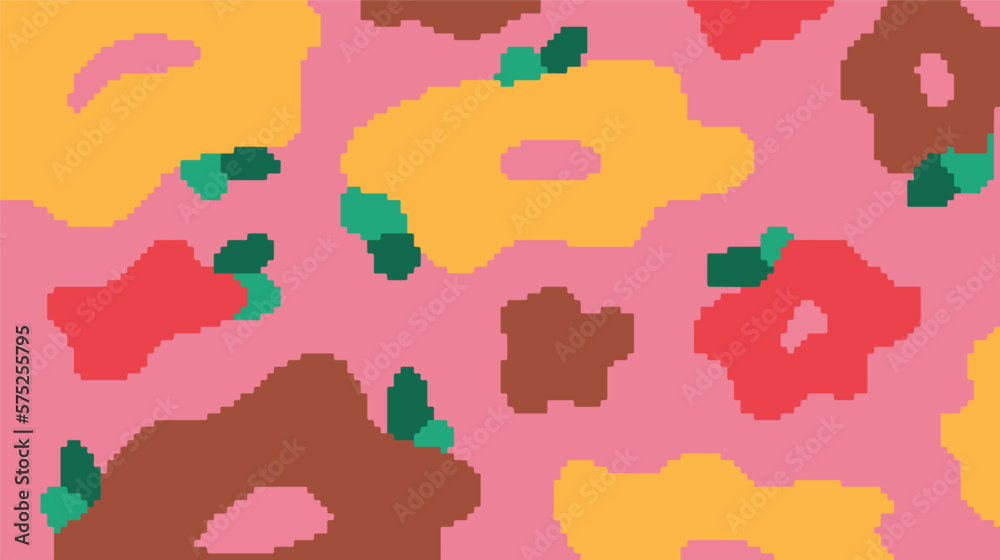 Big Flowery Pixel Art Presentation Background Big Flowery Pixel Art Presentation Background