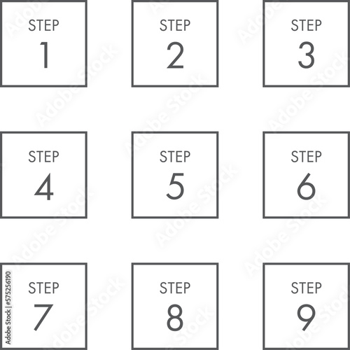 STEP　数字のアイコン（ラベル）