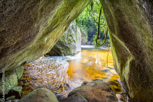 Poco Verde (Green Pool) in Guapimirim sector, Atlantic Rainforest, Serra dos Orgaos National Park, Rio de Janeiro, Brazil photo