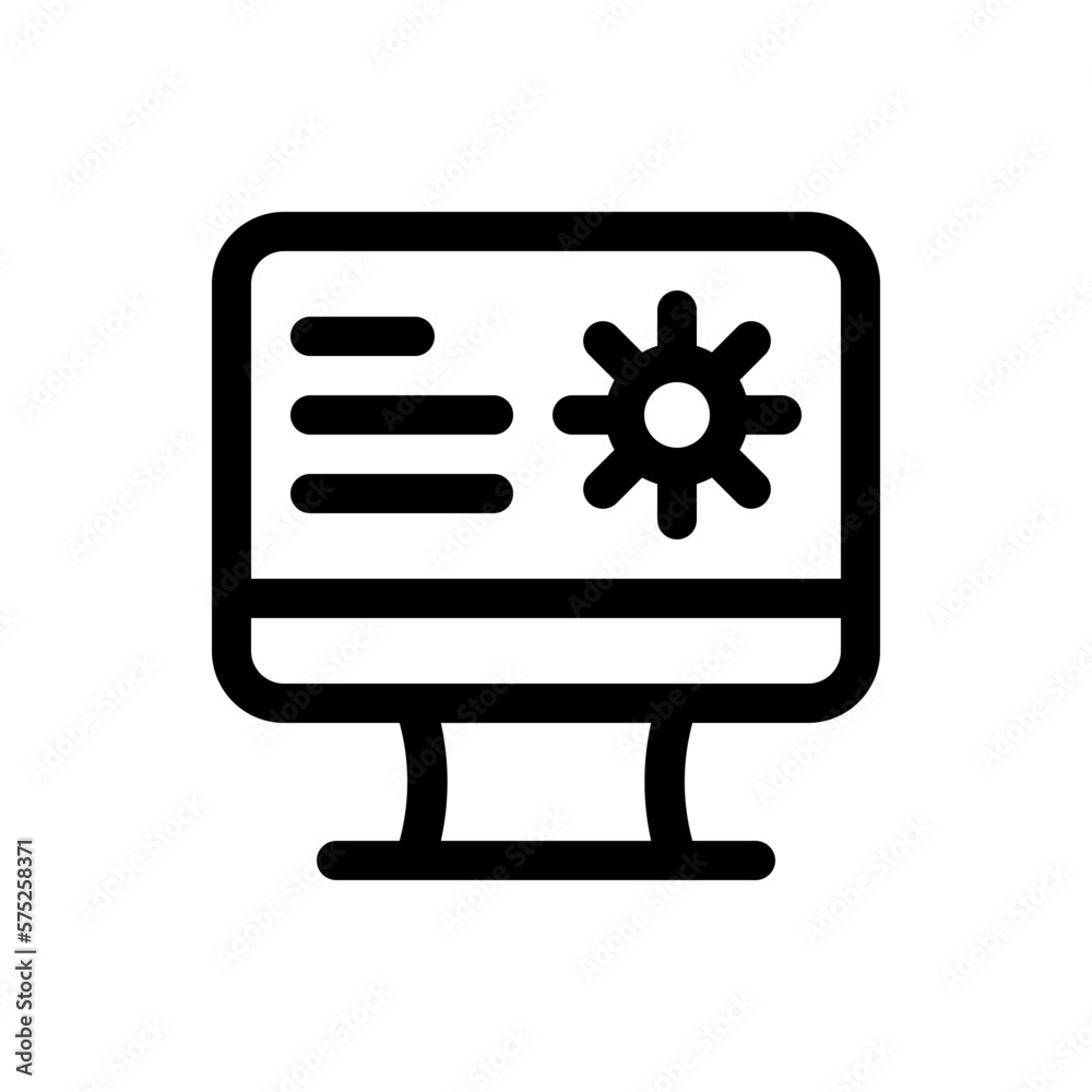 computer line icon computer line icon