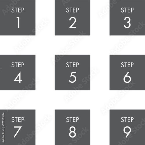 STEP　数字のアイコン（ラベル）