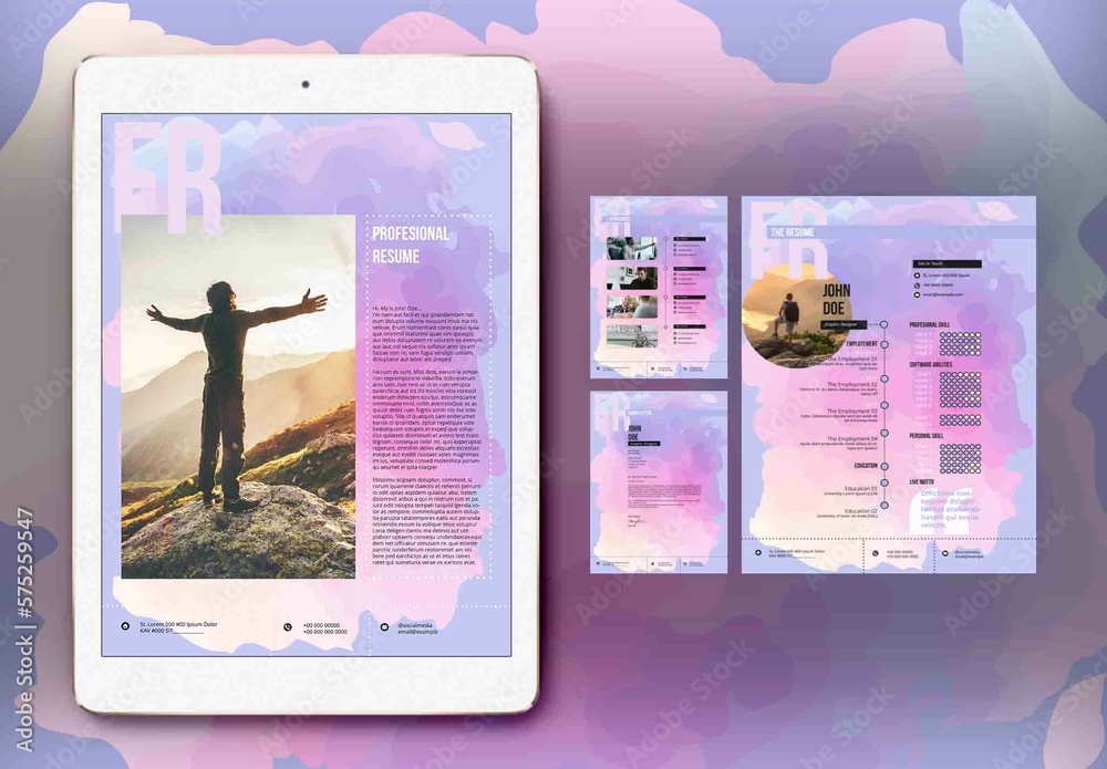 Aesthetic Digital Resume Templates Stock Template Adobe Stock Aesthetic Digital Resume Templates Stock Template Adobe Stock
