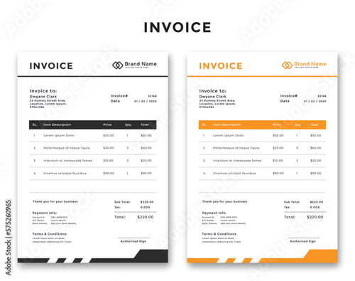 invoice design, company invoice, business invoice design, invoice template,