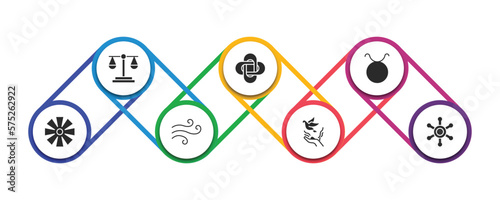 zodiac filled icons with infographic template. glyph icons such as justice, hypocrisy, taurus, craftiness, air, freedom, gods protection vector.