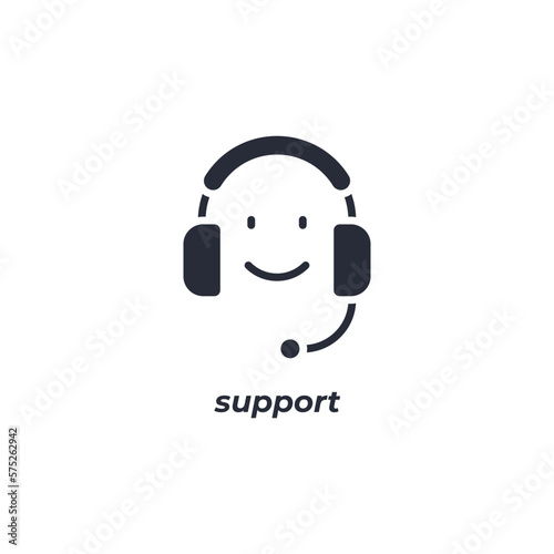 Εκτύπωση καμβά Vector sign support symbol is isolated on a white background