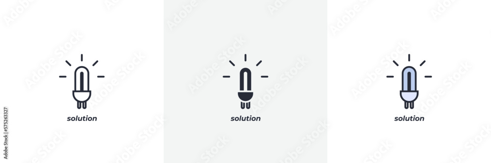 solution icon. Line, solid and filled outline colorful version, outline and filled vector sign. Idea Symbol, logo illustration. Vector graphics