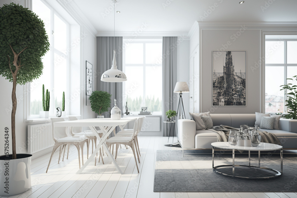 Fototapeta premium Home Interior Design Generative AI