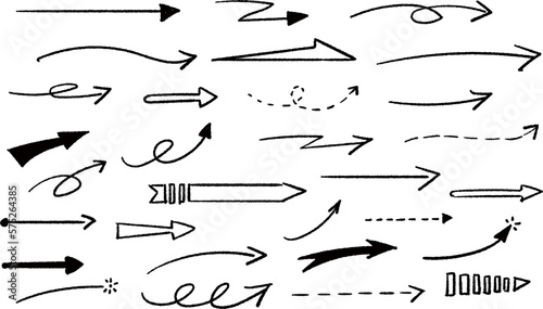 手書きの矢印素材