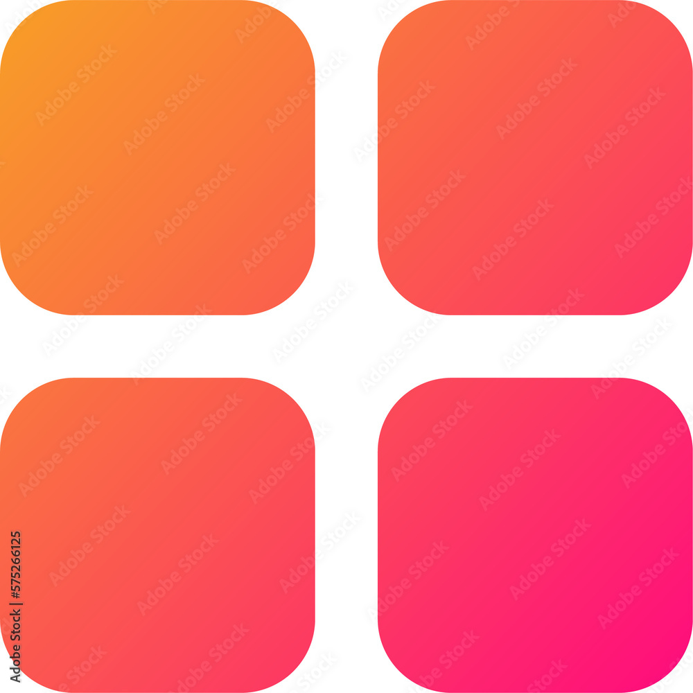 Main menu icon in gradient colors. Application list signs illustration.