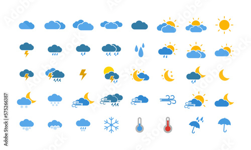 Weather icon set, Big set of Weather icon vector