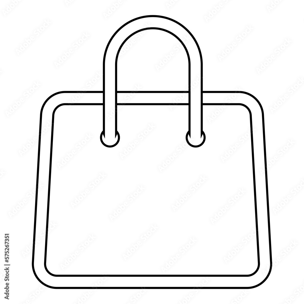 Icon bag shop, logo line gift simple bag eco paper Icon bag shop, logo line gift simple bag eco paper
