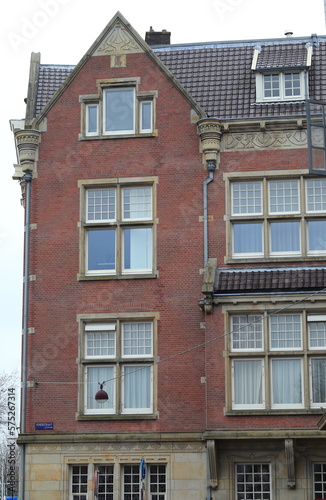 Amsterdam Peperstraat and Prins Hendrikkade Street Corner Building Facade, Netherlands