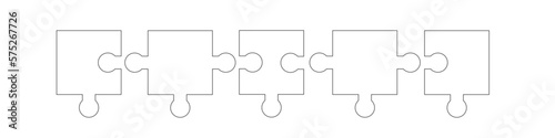 Puzzle Band Banner Elemente Reihe Teile Puzzleteile