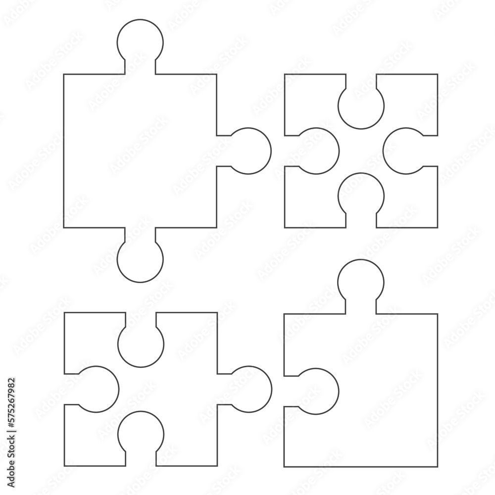 Puzzle 4 Teile Elemente Business Puzzle 4 Teile Elemente Business