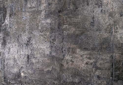 Black stained concrete wall grunge background texture