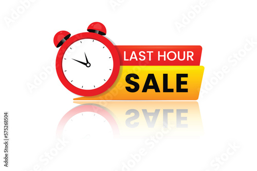 Last hour sale countdown banner design.