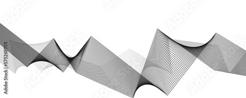 Vector illustration for modern business design. Abstract gray wave isolated on white background. Digital frequency track equalizer. Futuristic wallpaper. Cool element for presentations