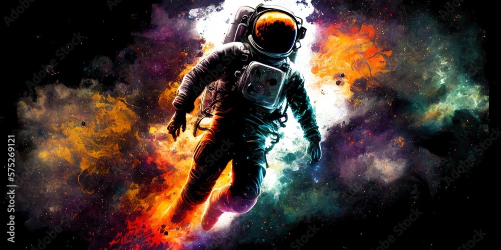 Astronaut into deep space Astronaut into deep space