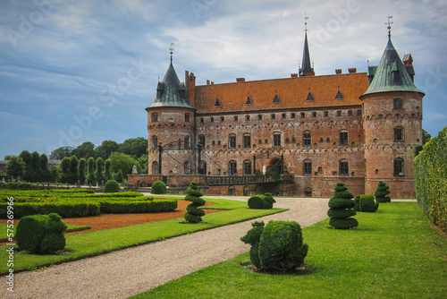 View to Egeskov Castle from the garden