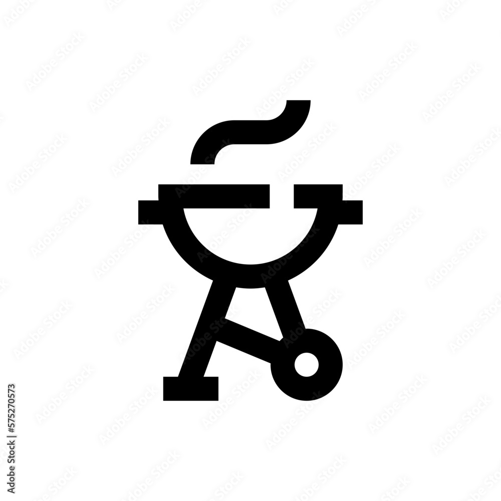 barbecue line icon